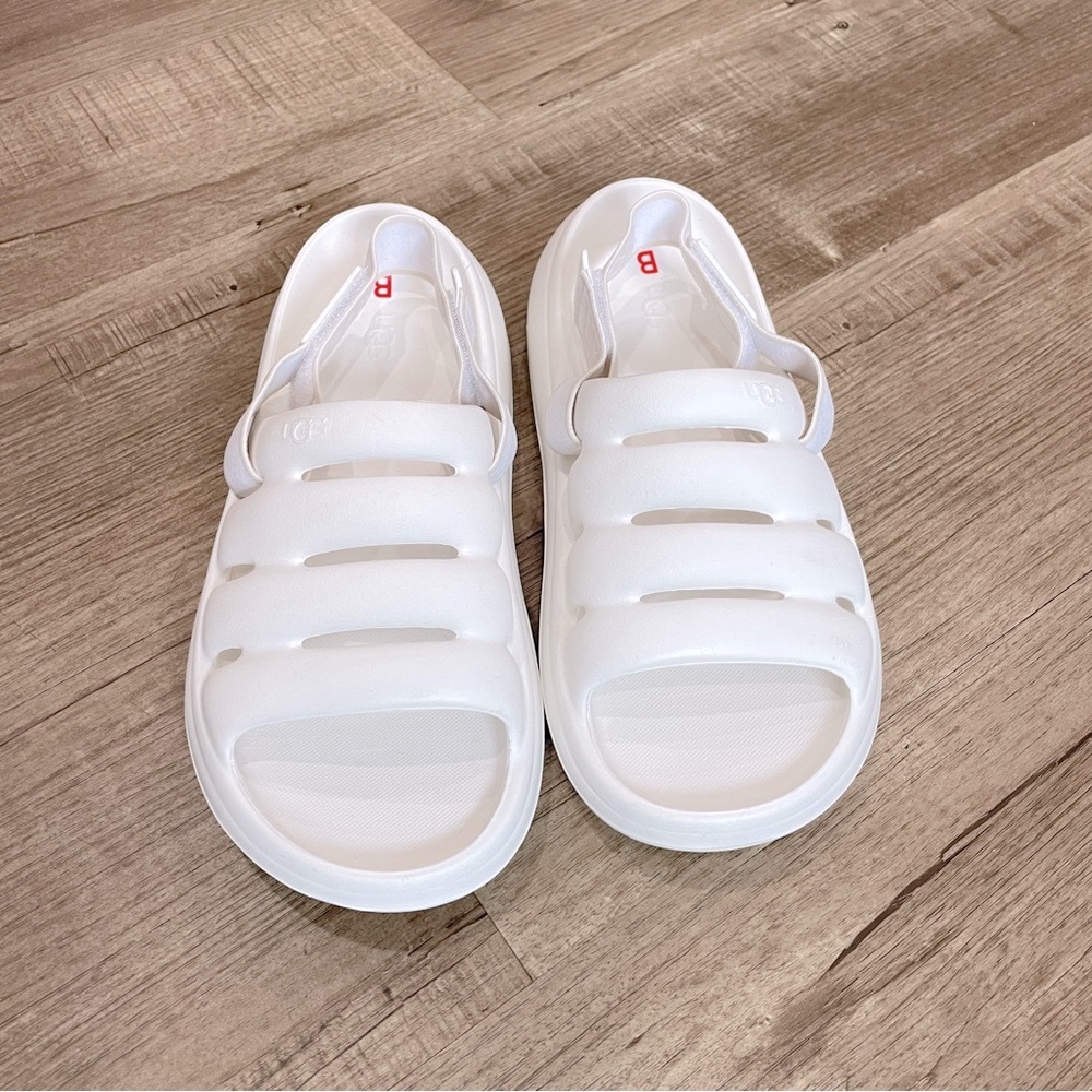 NEW UGG Sport Yeah White Foam Platform Slingback Sandals Slides 1126811